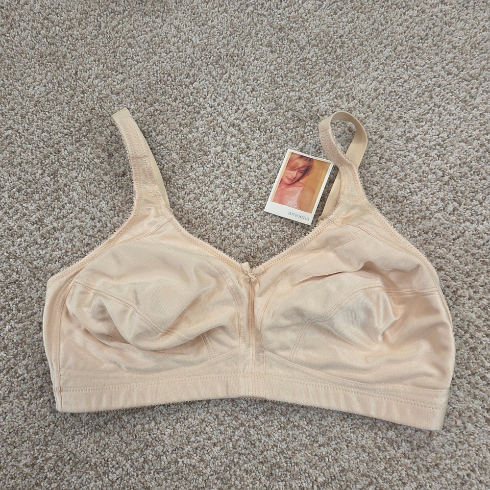 AMOENA Ava Size 38D Mastectomy Bra 2115 Beige‎ Soft Cup Comfort NWT